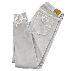 Gray Distressed AE Jeans